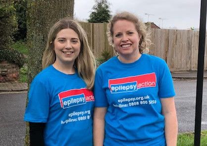 Aldershot duo walk fifty miles for epilepsy charity in February