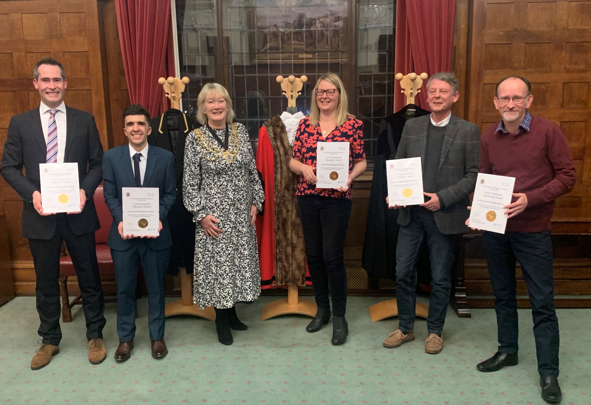 Mayor of Reigate and Banstead congratulates Level Up volunteers
