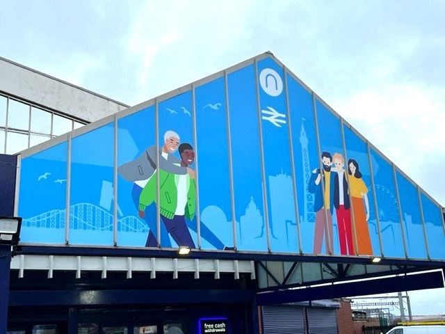 Blackpool North station given colourful makeover to welcome passengers