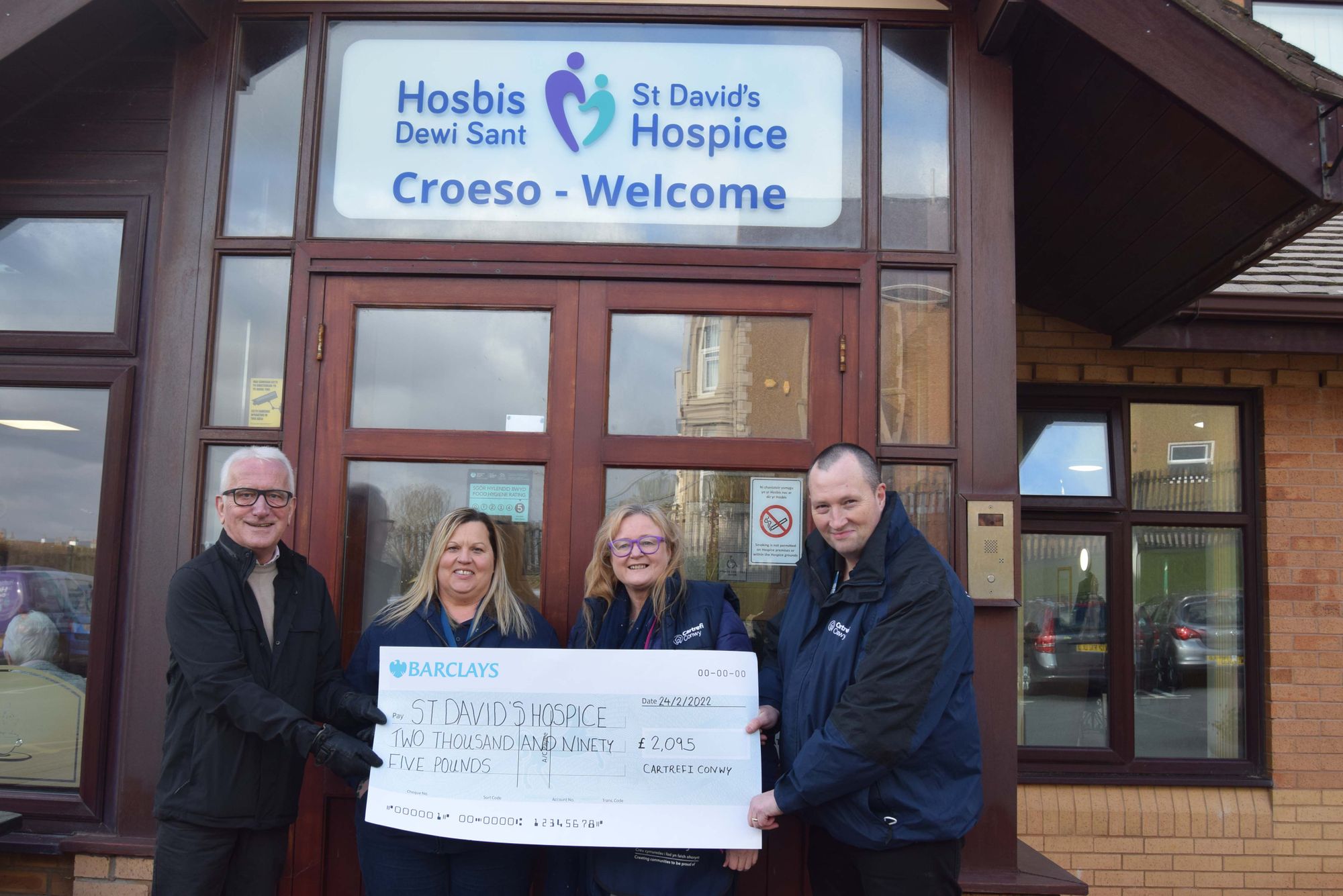St David's Hospice: 50 to 500 challenge – Cartrefi Conwy team raises £2,095 for local end of life care