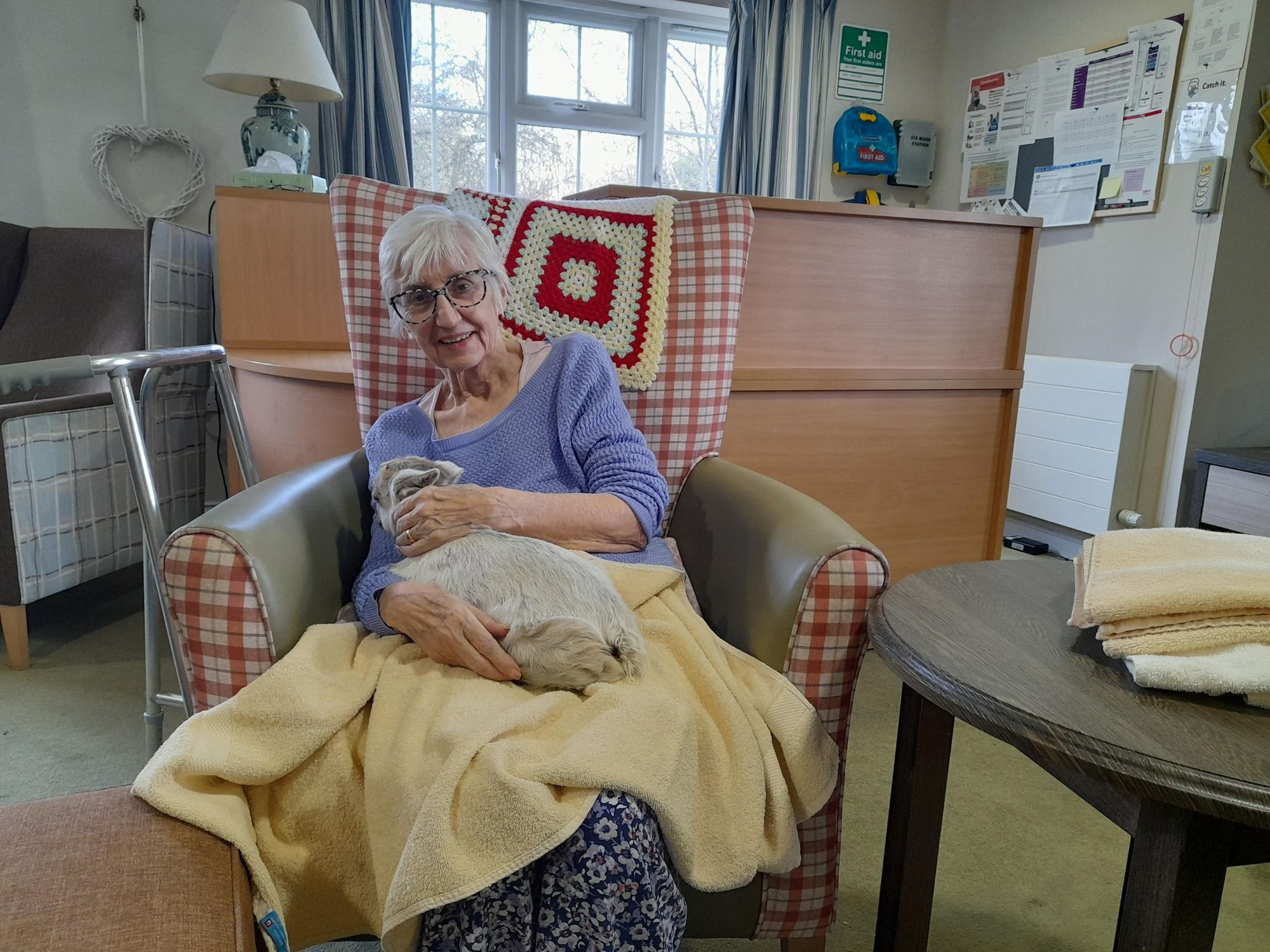 Stansted care home residents enjoy kidding around with four-legged friends