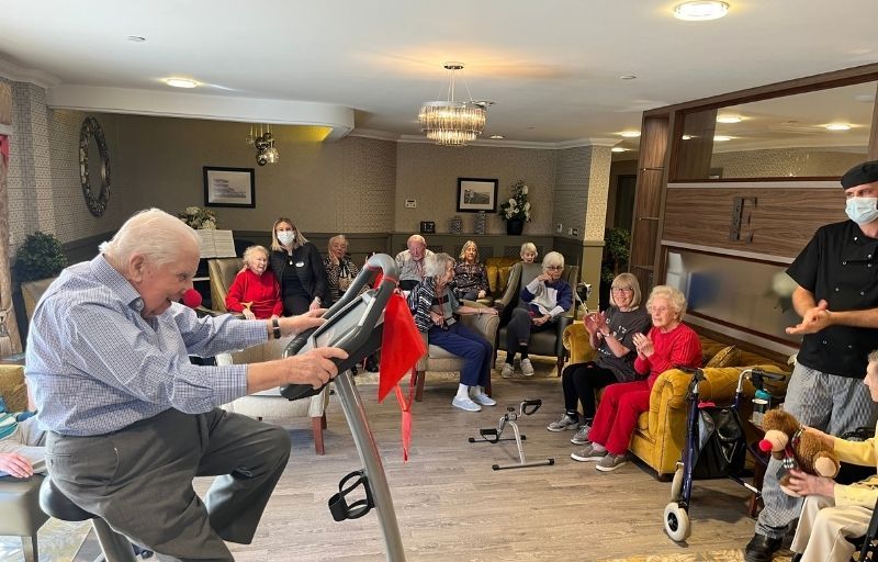 Bexhill-on-Sea care home residents cycle 50 miles for Red Nose Day