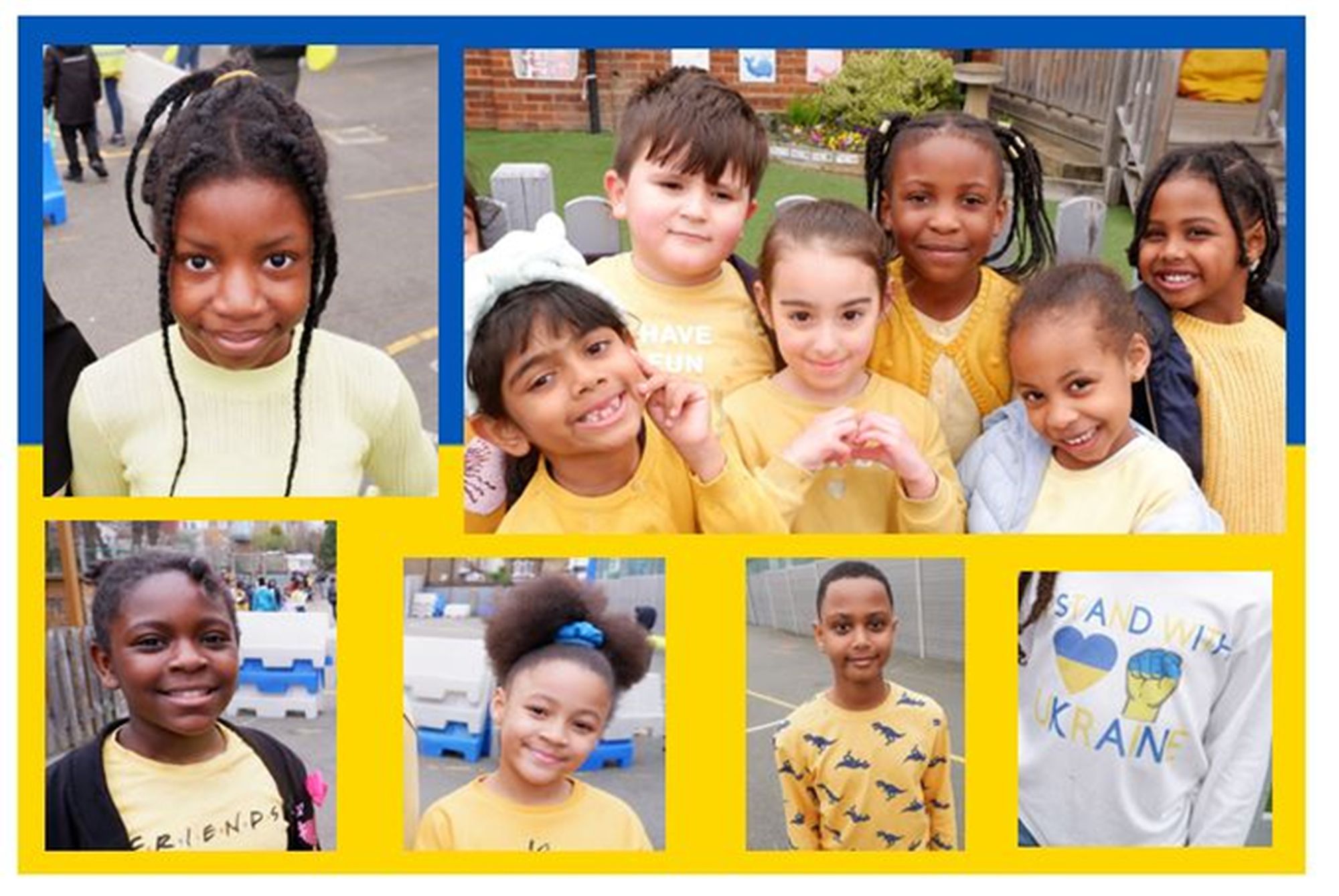 South Norwood pupils wear blue and yellow in support of Ukraine