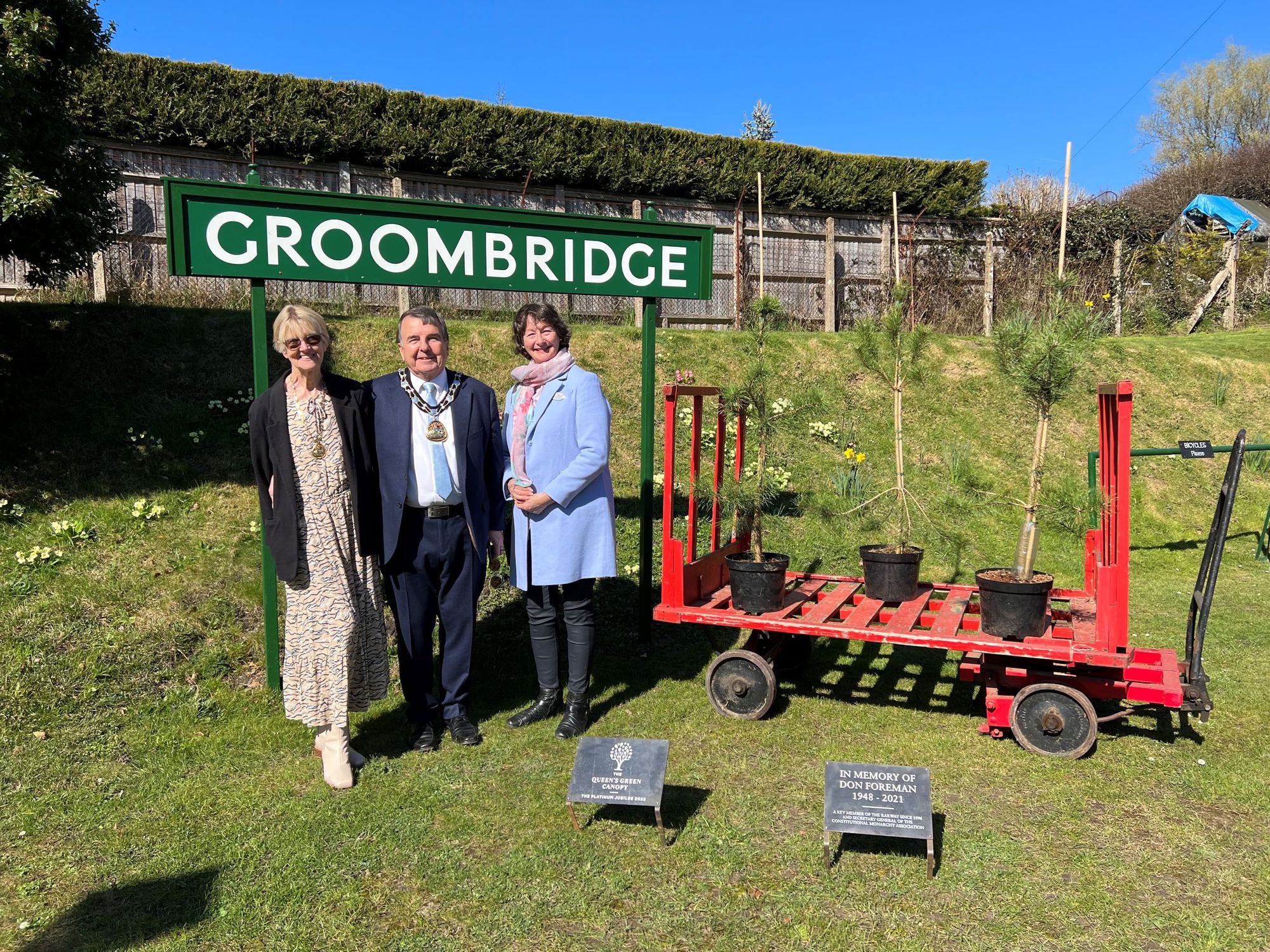 Green canopy trees planted at Groombridge station