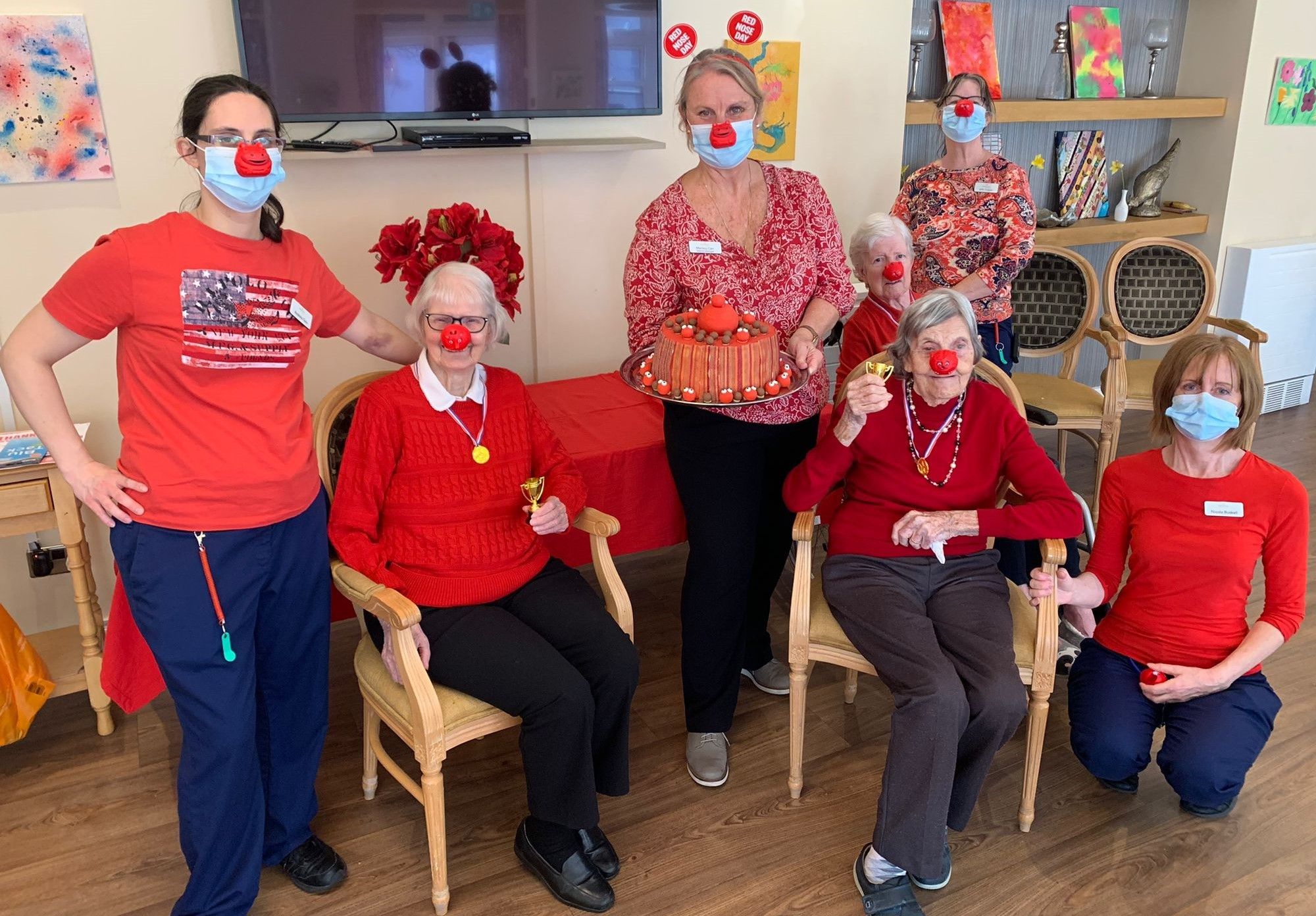 Red noses at the ready as Henfield care home raises funds for Comic Relief