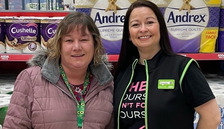Shopper joins forces with Asda Dundee Kirkton to raise awareness of breast cancer