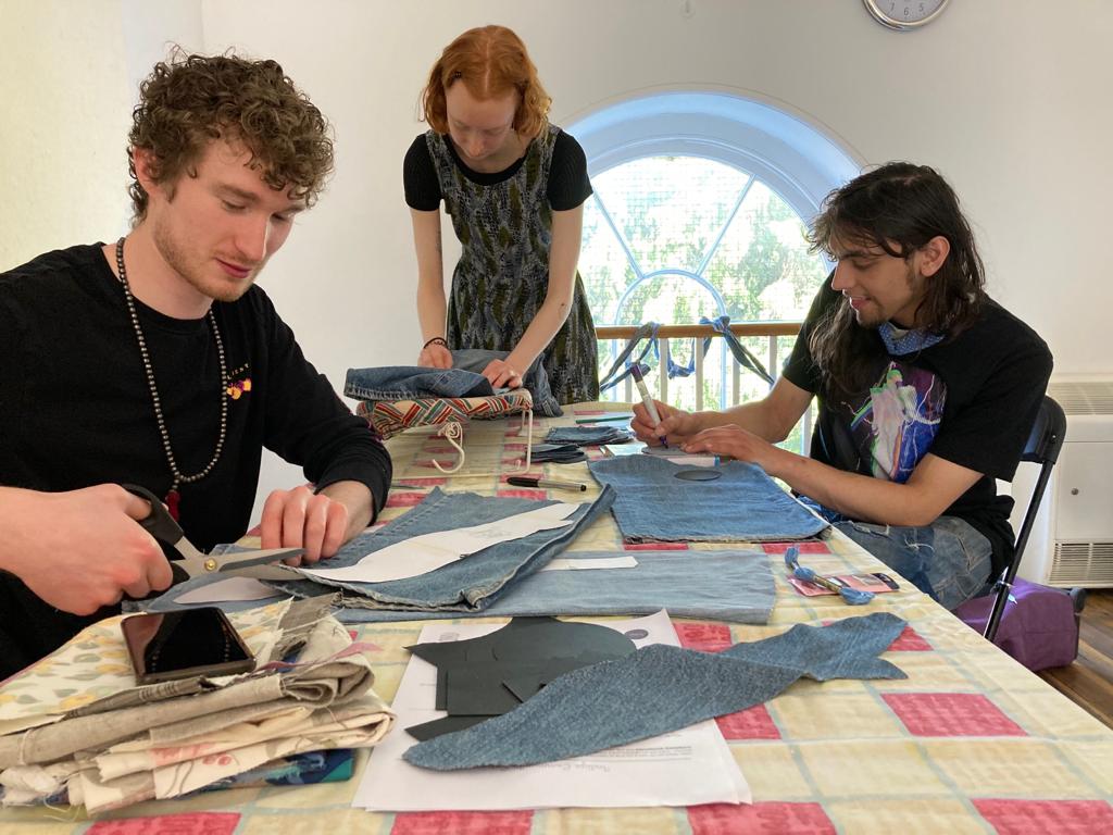 Frome students celebrate launch of start-up denim repair service