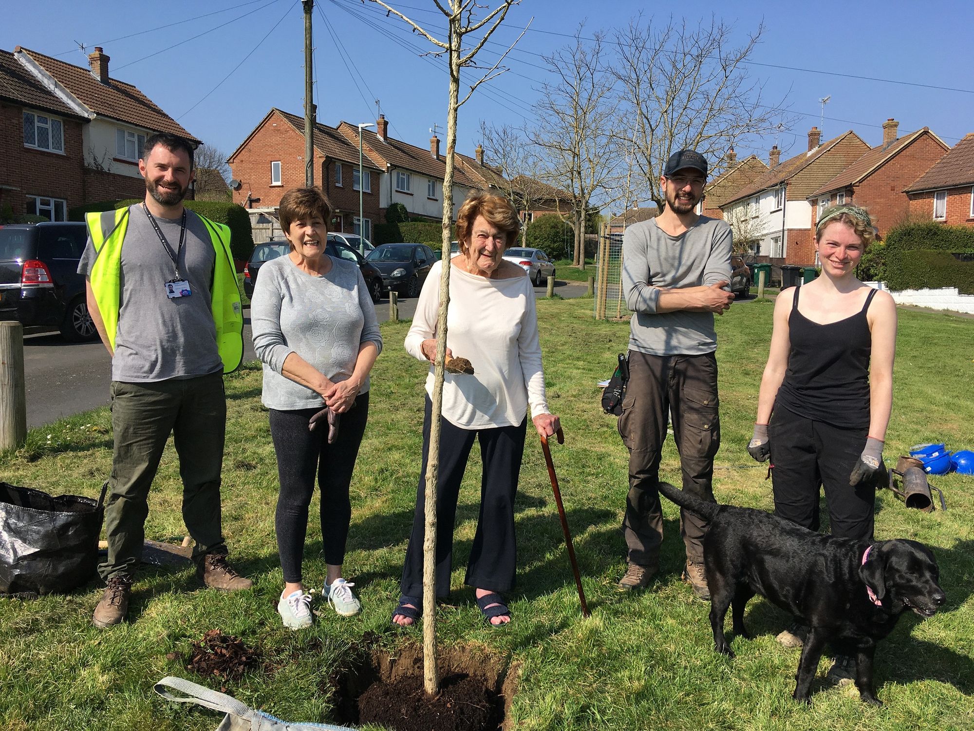 Tree planting brings back fond memories for Portslade resident