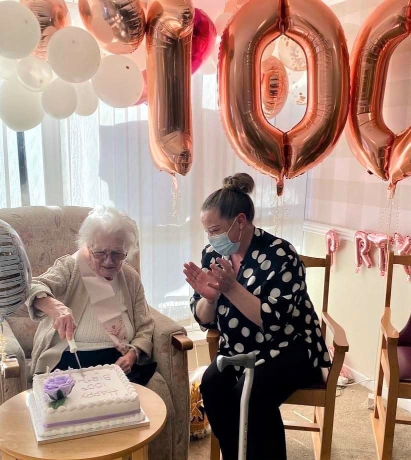Pelton care home resident celebrates 100th birthday
