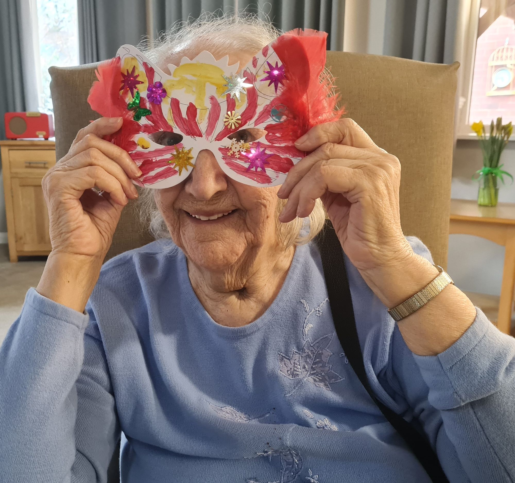 Blyth care home residents enjoy Mardi Gras party
