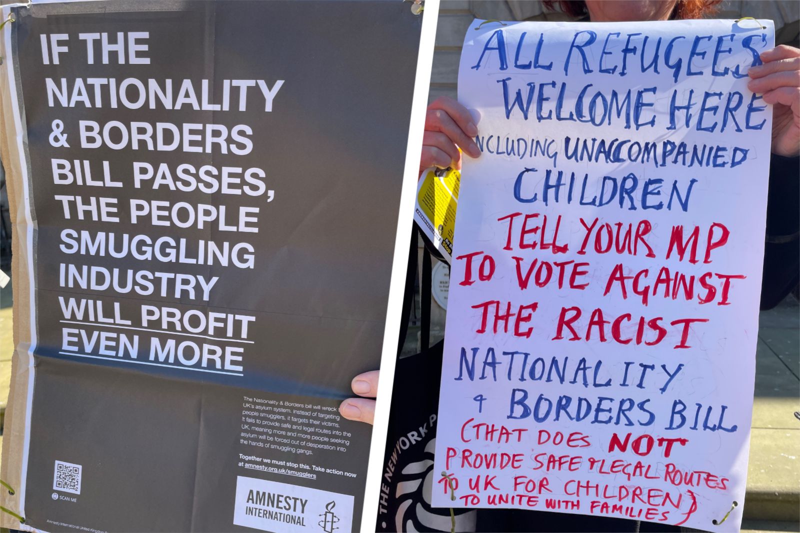 Stafford protest on behalf of refugees for UN Anti-Racist Day