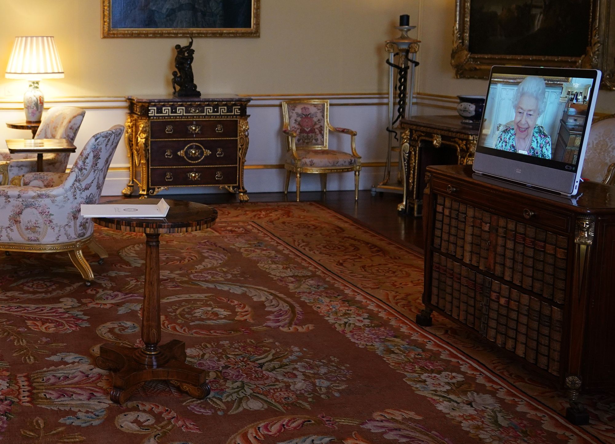 Queen on duty at Windsor ahead of Philip anniversary
