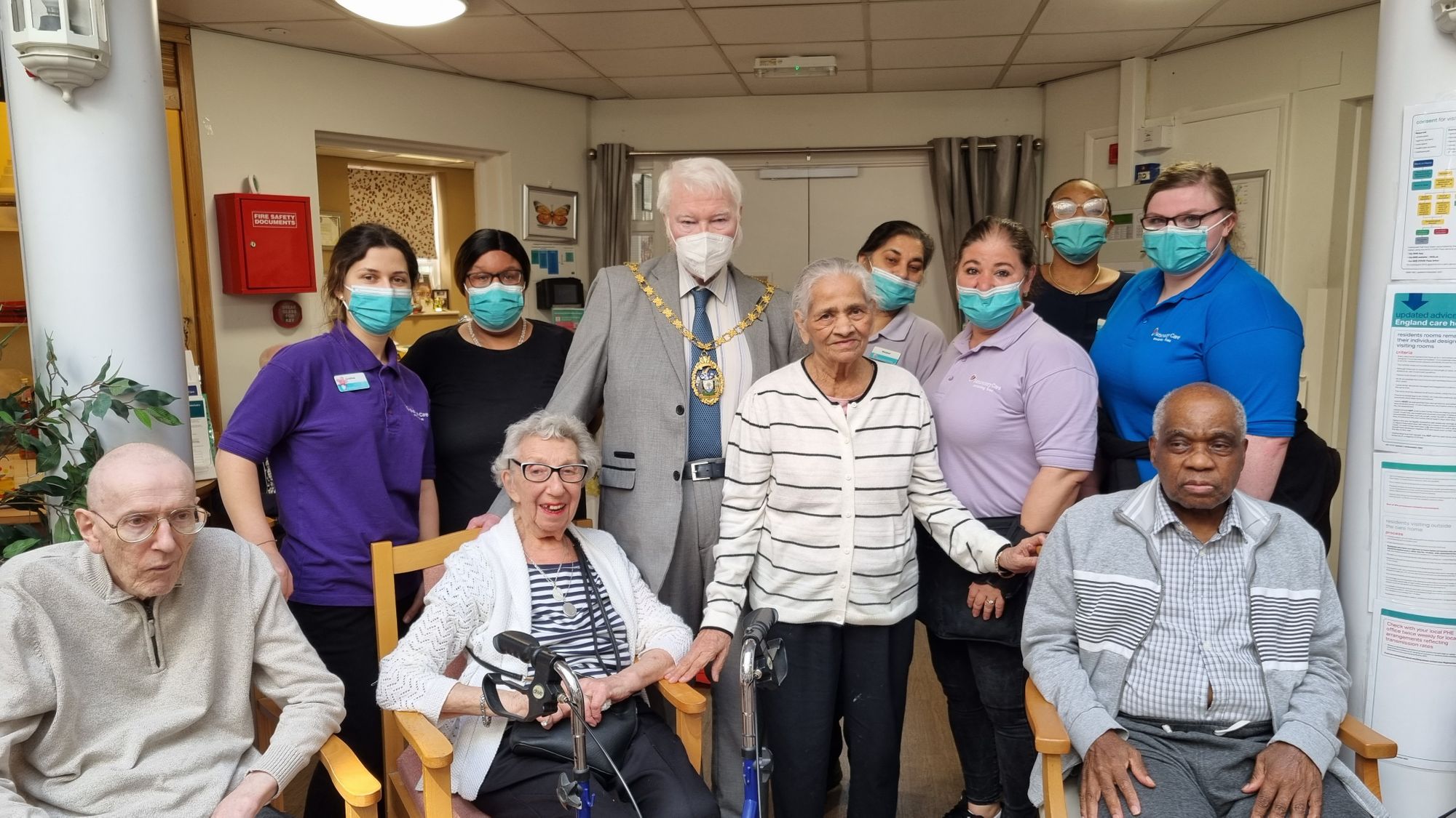 Romford residential home receives a visit from the Mayor of Redbridge