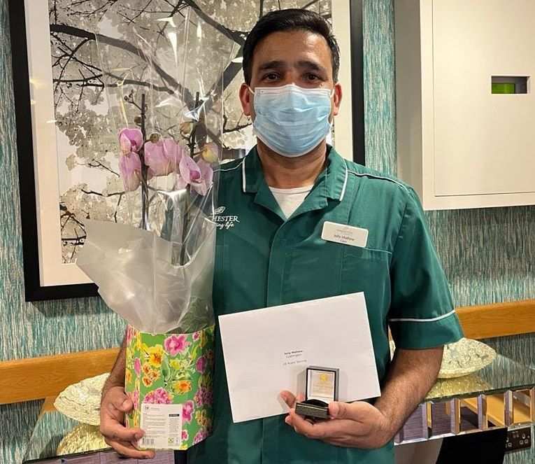 Leamington Spa carer celebrates 10 years of service with Cubbington Mill