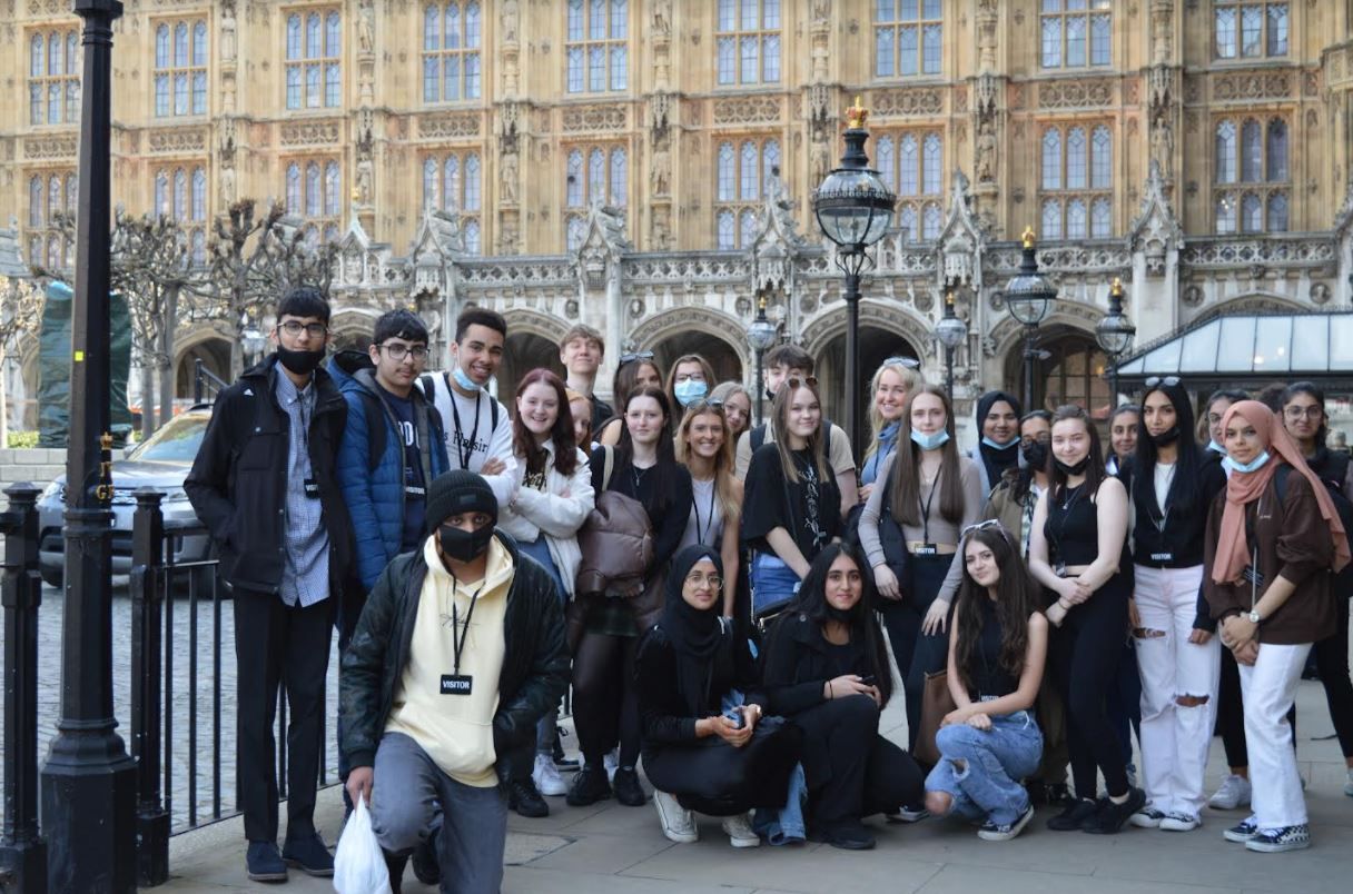 Rochdale sixth form visit Parliament and speak with town’s MP