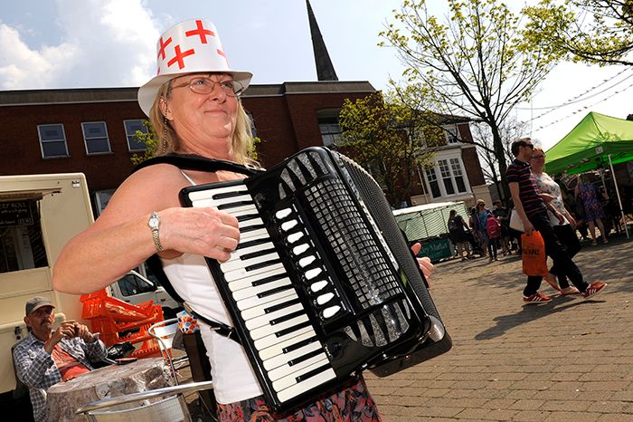 Punch and Judy and teddy tombola for St George's Day celebrations in Hinckley