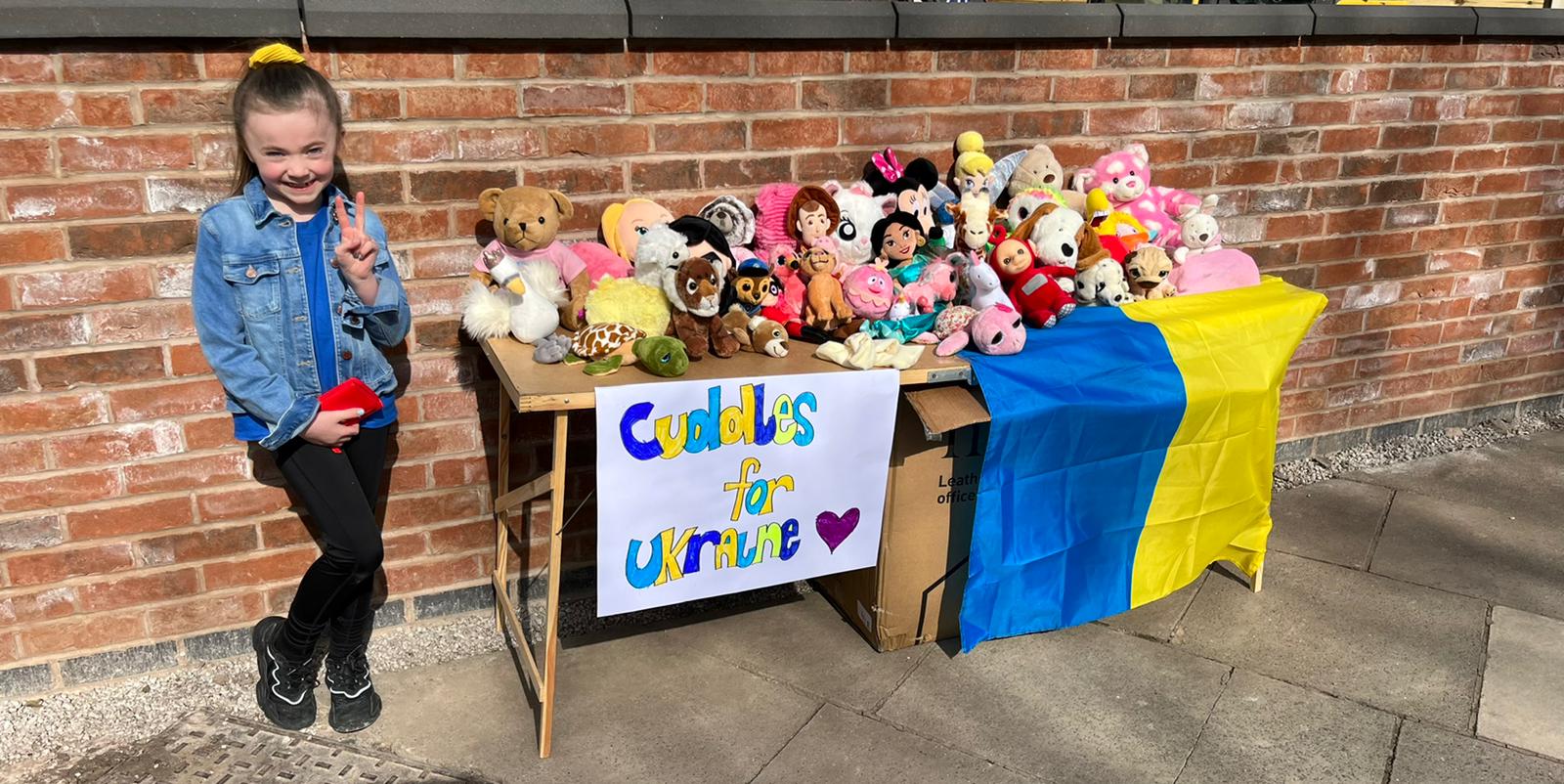 Farnworth school girl sells toys to support the people of Ukraine