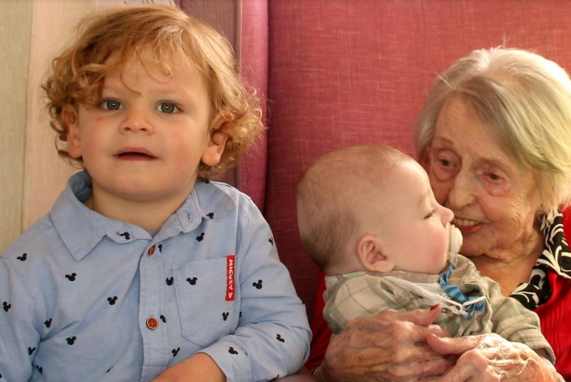 Rossendale centenarian meets great-grandchildren on big day
