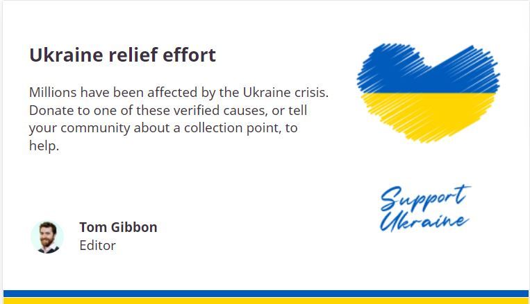 New Ukraine feature on InYourArea shows donation drop off points