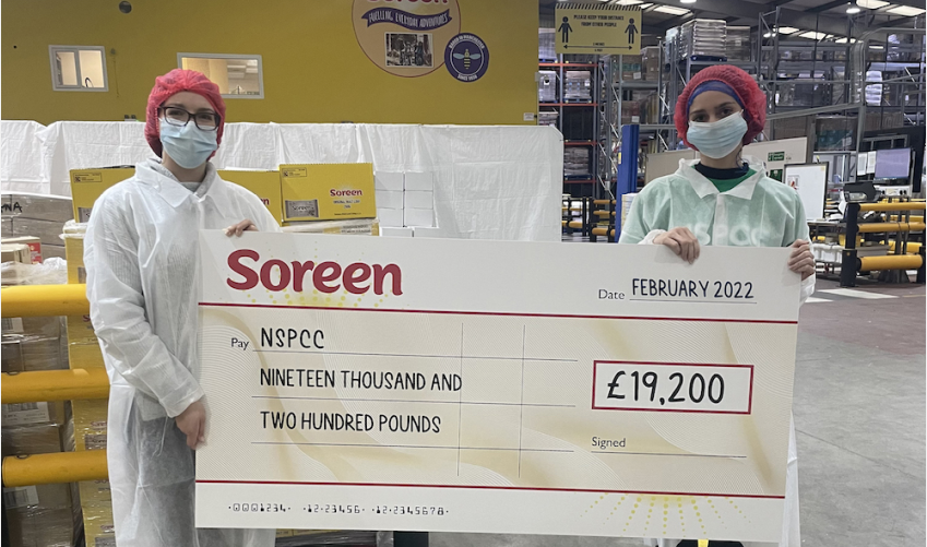 Children's charity NSPCC delighted with donation from Stretford food manufacturer