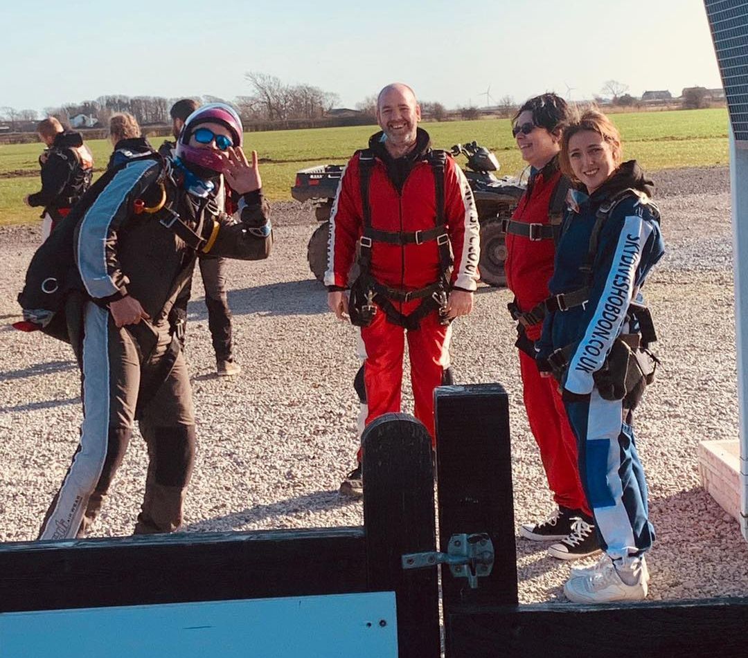 Three carers from Macclesfield brave 15,000ft skydive raising money for care village