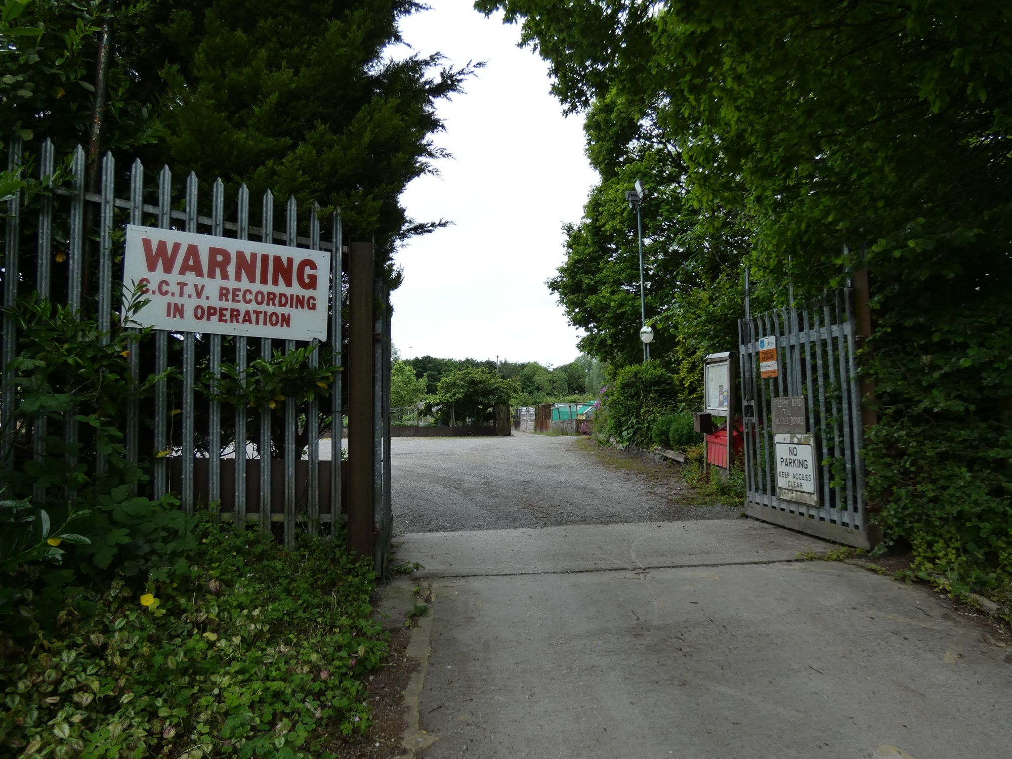 Swastika daubed on Runcorn allotment gate