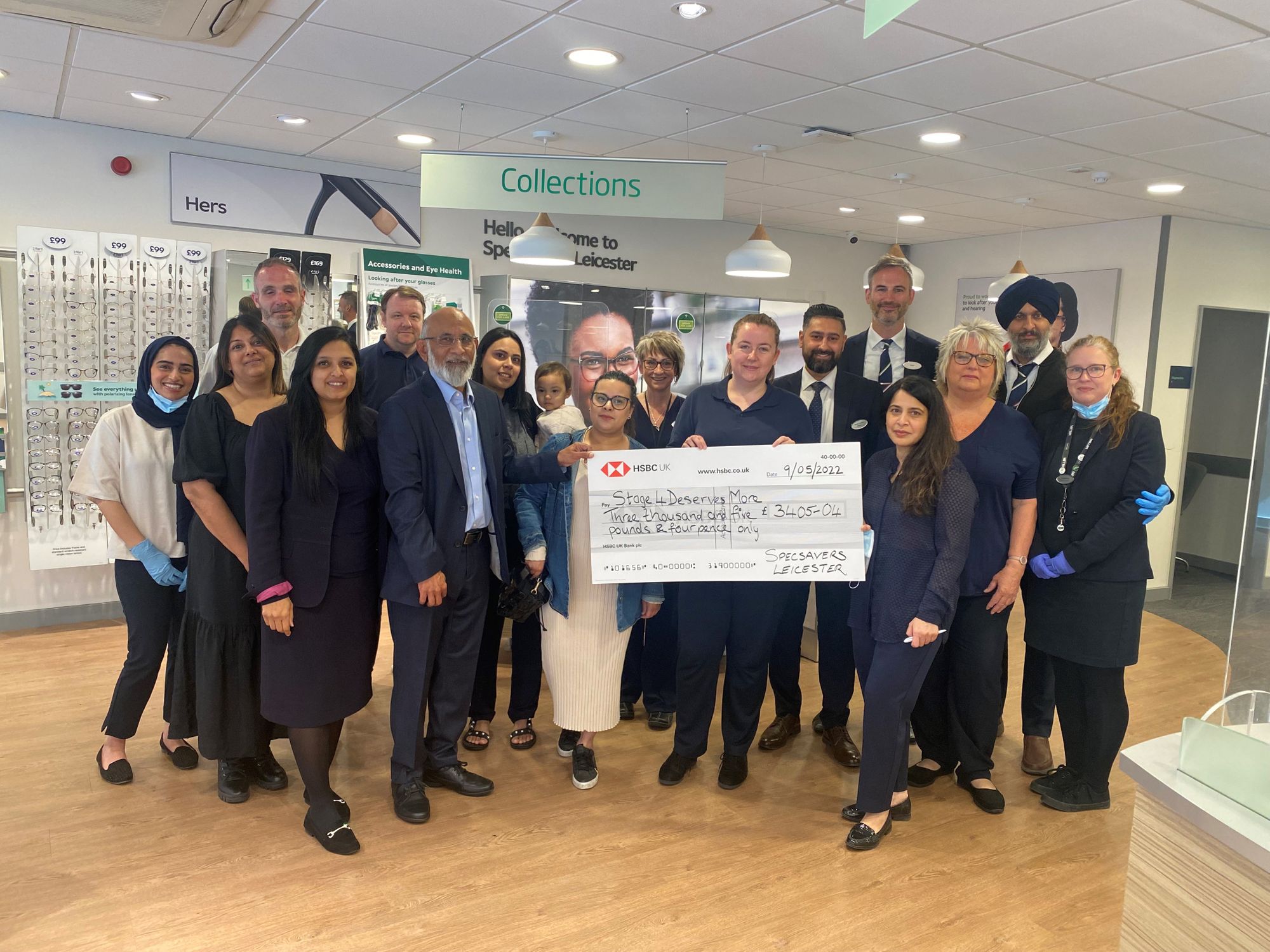 Leicester opticians walk over two million steps in a week for breast cancer research