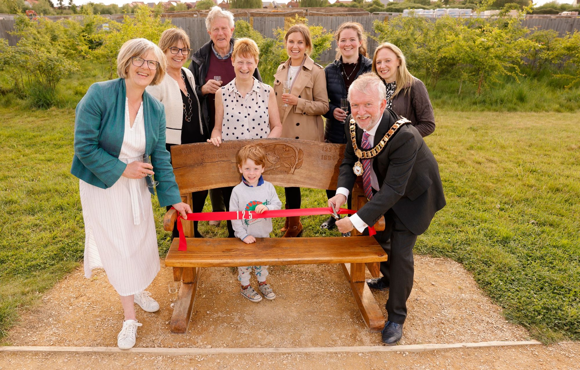 Warfield Parish Council celebrates 125th anniversary with a commemorative bench