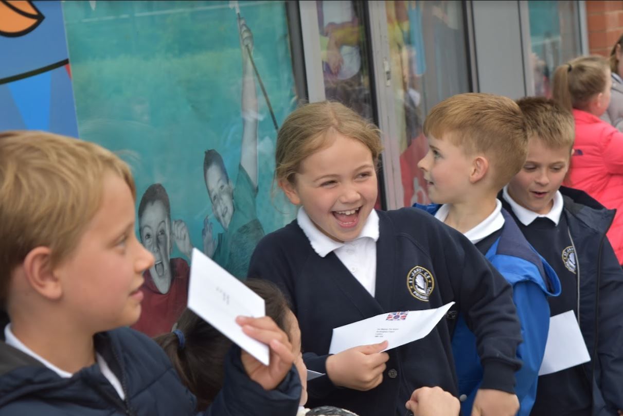 Rochdale primary school post letters to Queen in town’s Jubilee postbox