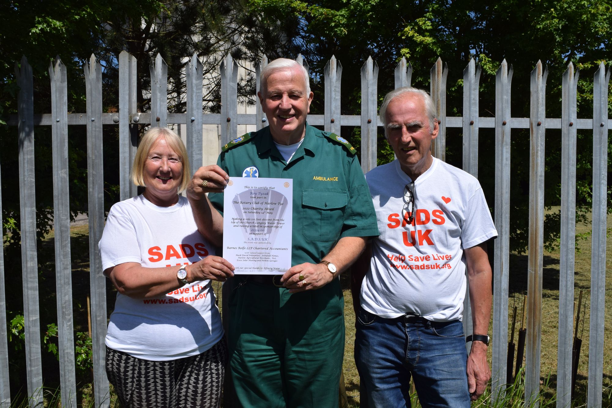 75-year-old retired police detective abseils for Brentwood-based charity