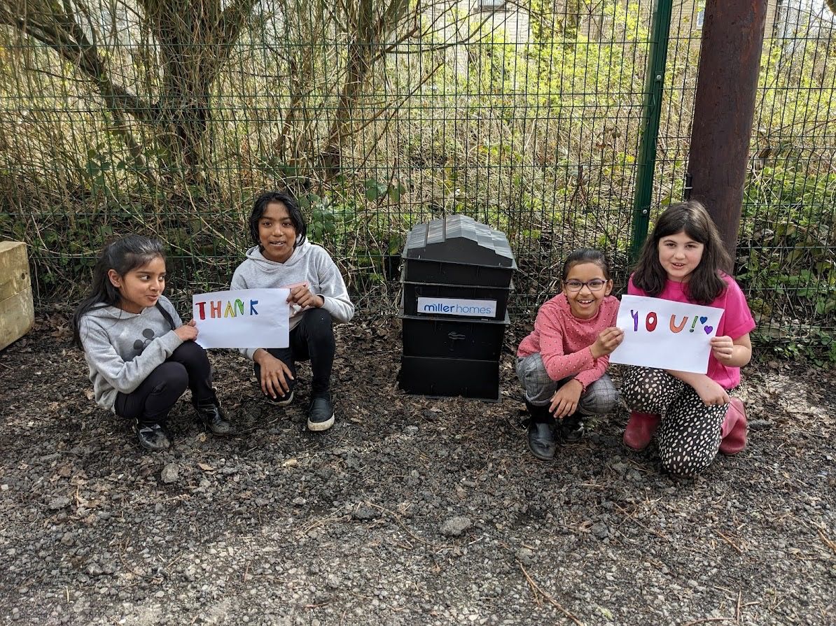 Housing developer donates wormery to Burnley community farm