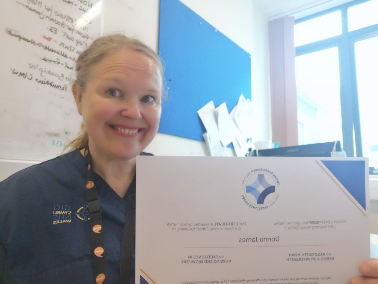 Award for Cardiff and Vale UHB's first digital midwife