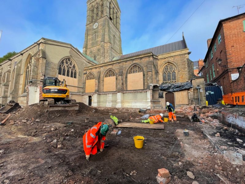 Leicester archaeologists expand excavations at Cathedral site