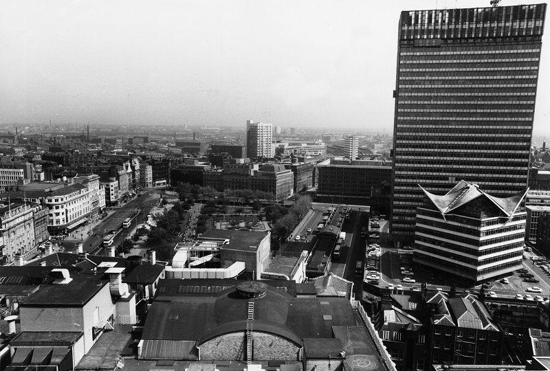 Sunday Nostalgia: Piccadilly Gardens buildings - Then & Now