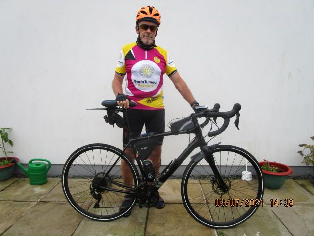 Brain tumour survivor and cancer patient takes on 100 mile cycle challenge