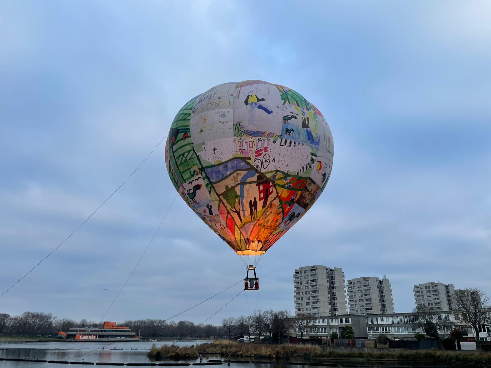 Stories of Thamesmead take to the skies on a giant hot air balloon this summer
