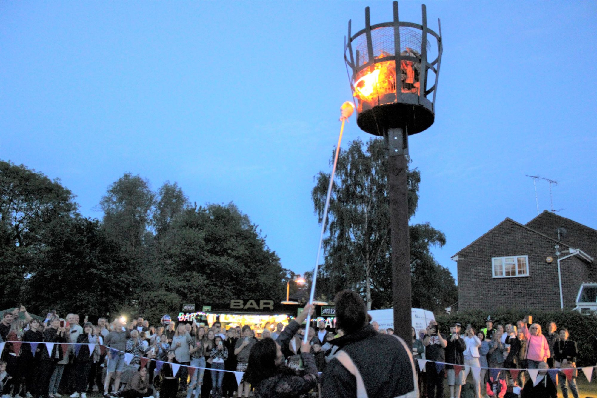 Witham MP lights Platinum Jubilee beacon