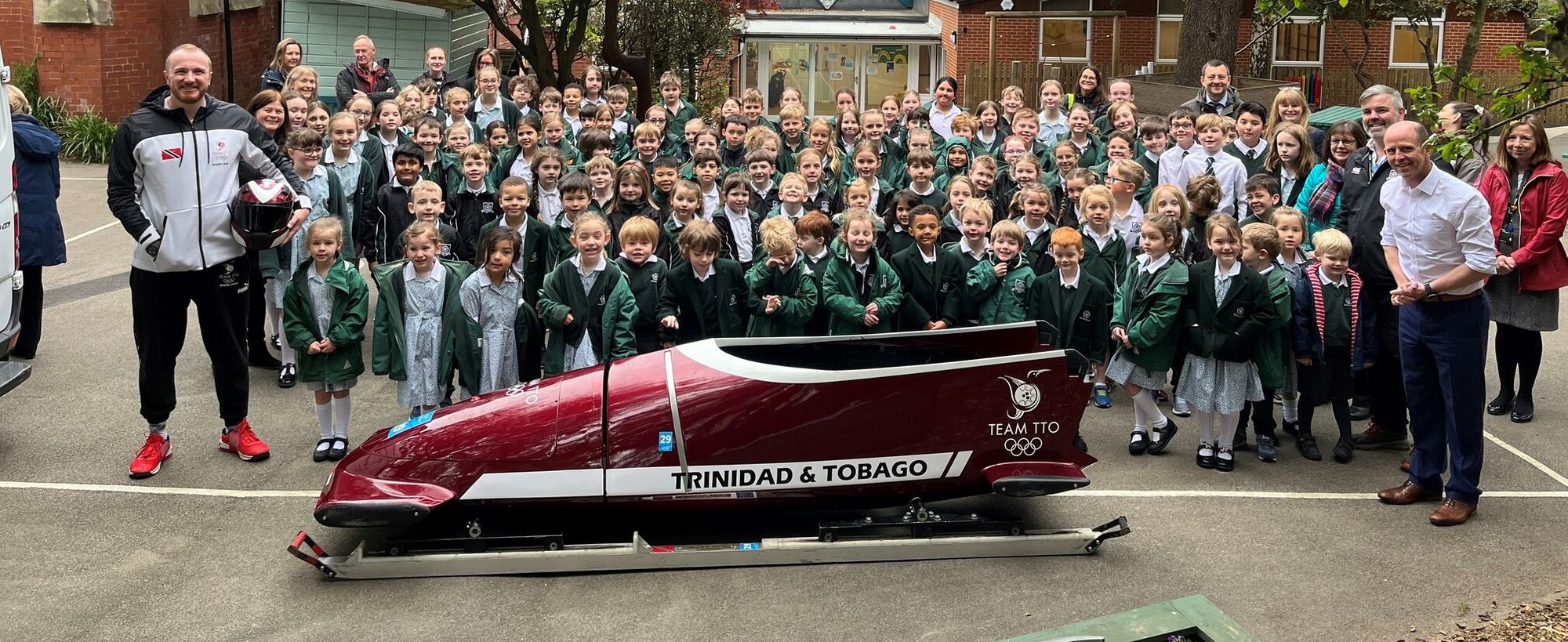Harrogate schoolchildren meet bobsleigh Olympian