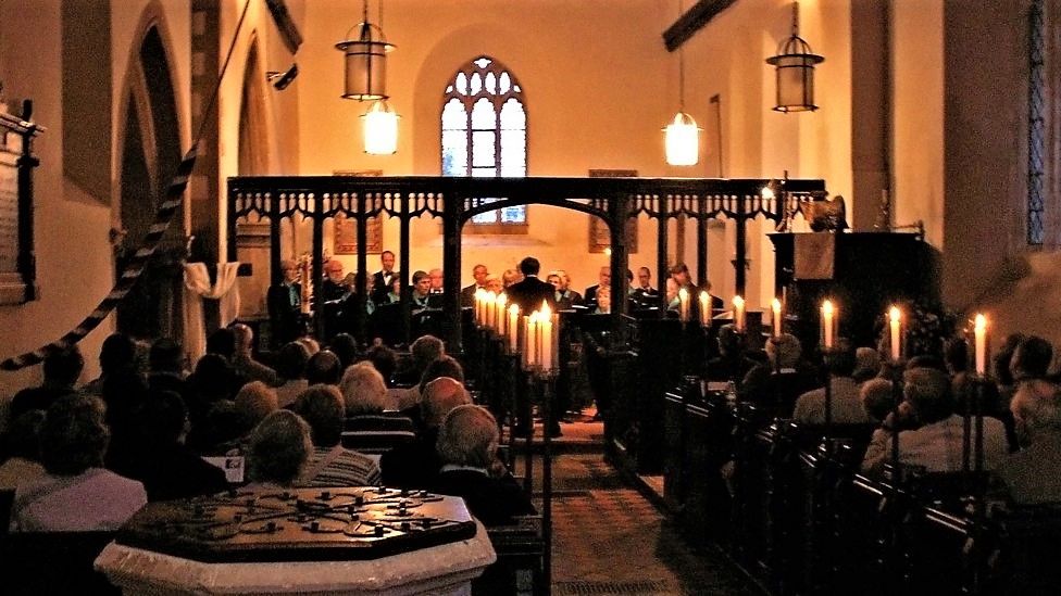 Stondon Singers warming up for William Byrd tribute concert