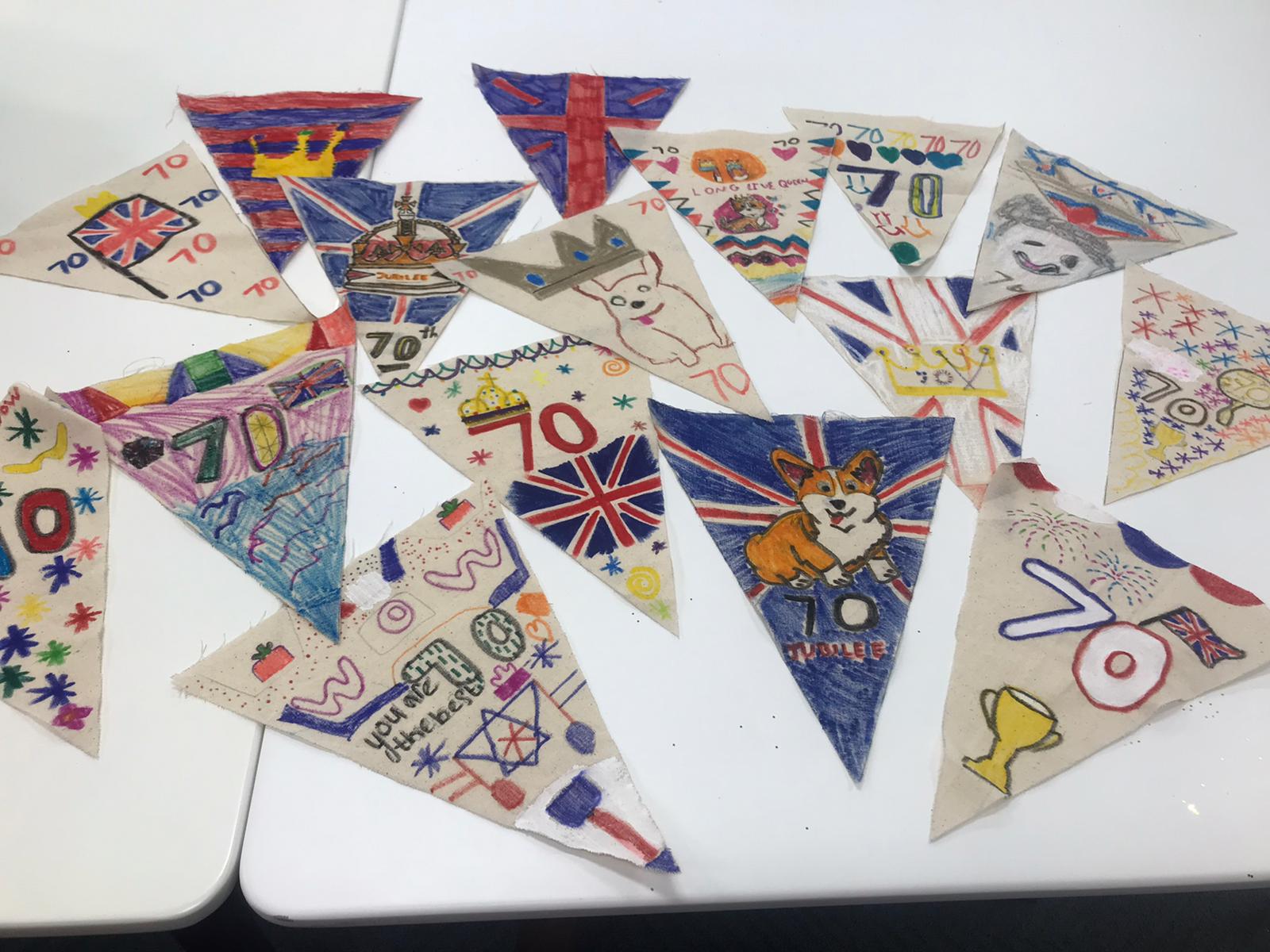 Community creates jubilee bunting for Cullercoats and Whitley Bay