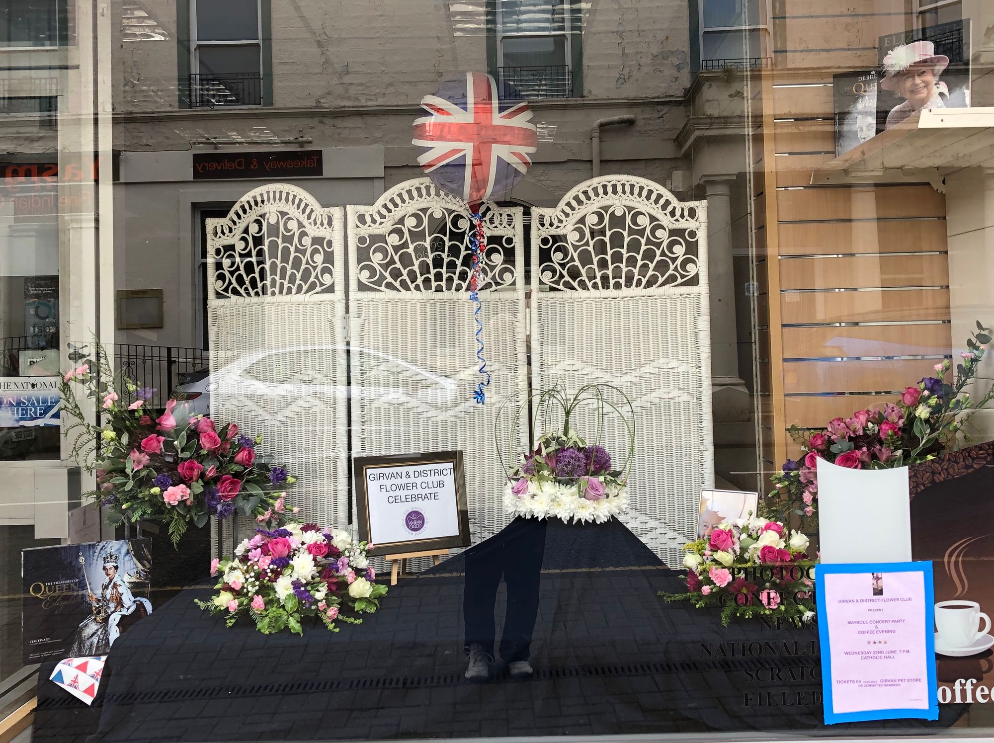 Floral window display in South Ayrshire town marks Queen's Platinum Jubilee