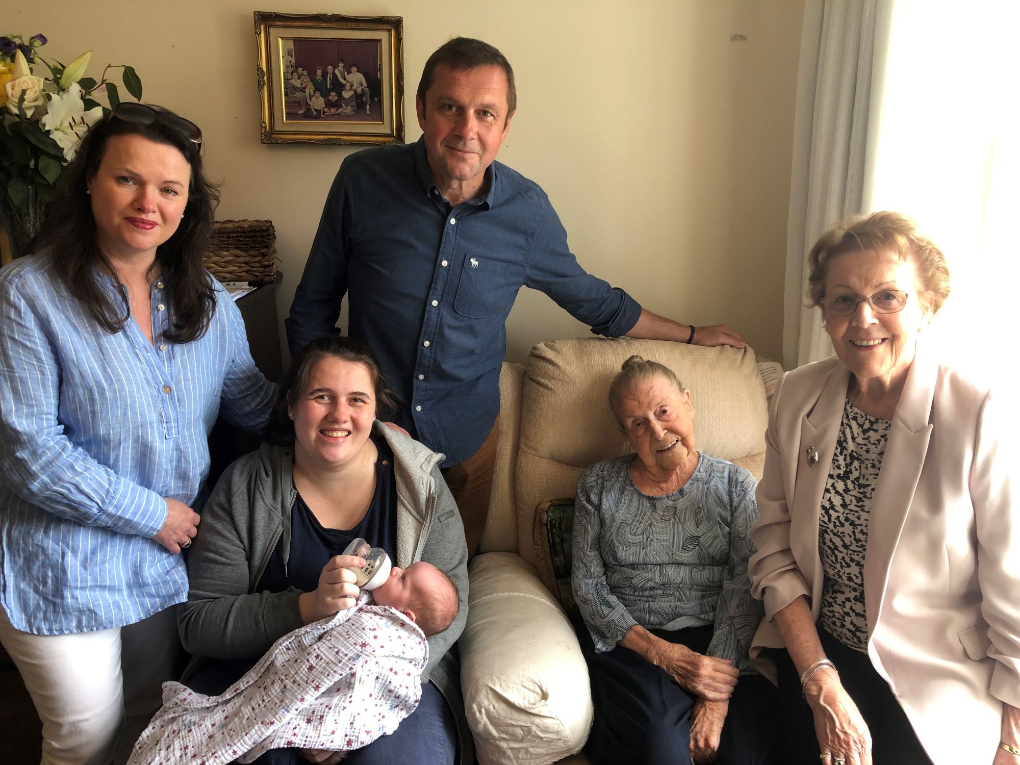 Purley care home resident celebrates 103rd birthday with five generations of family