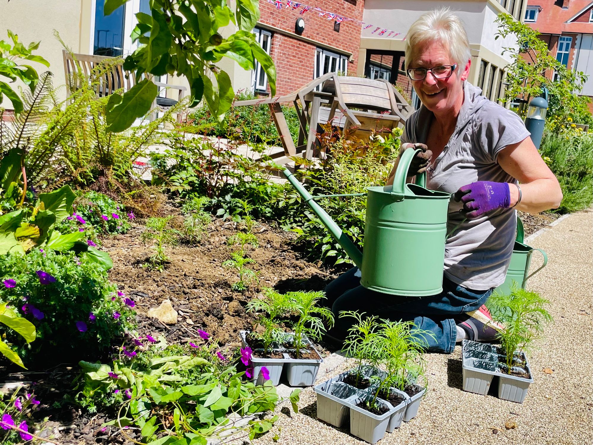 Care home in Sherborne gives thanks to a green-fingered friend