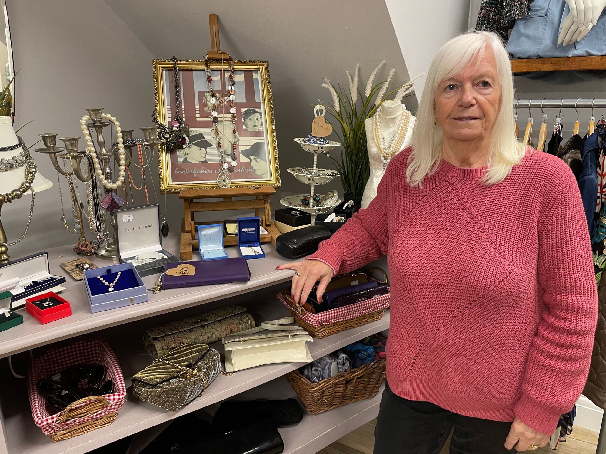 Volunteer shows her thanks by staying within the Hospice family