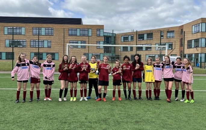 Celebrating success of St Ivo girls football teams