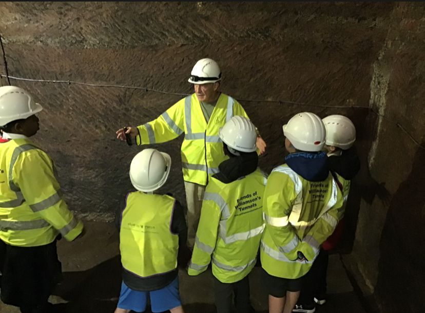 Liverpool school children visit the Williamson Tunnels