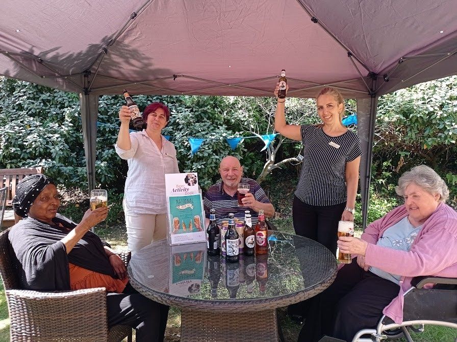 Southgate care home residents raise a glass to National Beer Day