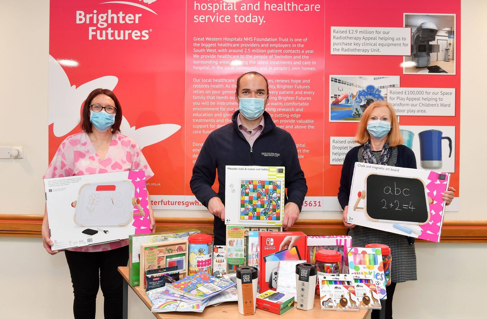 Swindon hospital receives donation of toys and crafts thanks to housebuilder