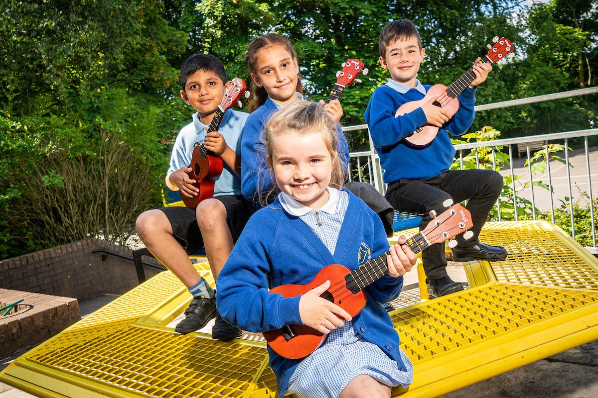 Ukuleles strike chord for talented Accrington primary's pupils