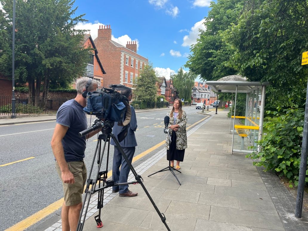 Lights, camera and road safety action at Chester school
